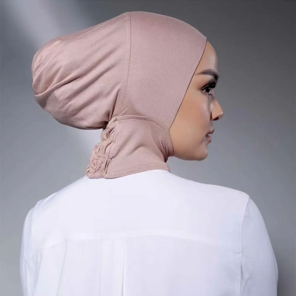

Modal Jersey Turban Cap Women Ninja Underscarf Full Cover Muslim Hats Headband Inner Hats Islam Headcover Turban Caps Bonnet
