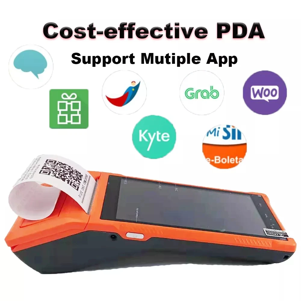 PDA Android POS Bluetooth Термальный чековый принтер 3G WiFi мобильный заказ терминал