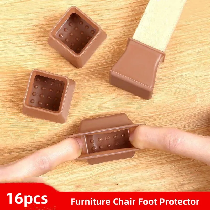

16PCS Soft Silicon Chair Leg Covers Pads Elastic Furniture Foot Protector Pads Anti-slip Table Legs Floor Protection Mat