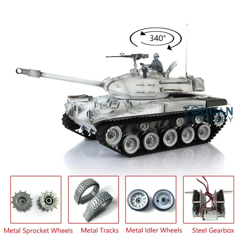 

Henglong 1/16 Snow 7.0 Walker Bulldog RC Tank 3839 Metal Tracks BBs Shoot Armored Battle Vehicle Toys TH17334-SMT7