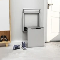 Bathroom Stool Folding Shoe Changing Stool Mounted Hidden Chair Home Shoe Stool Hanging Wall Stools Door Retractable Chair