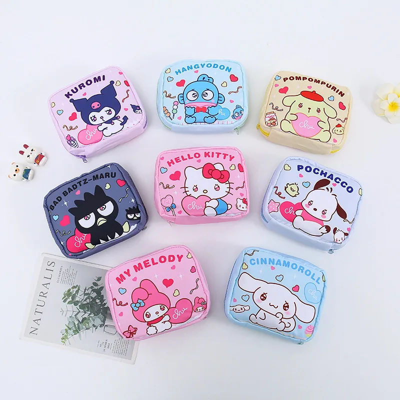 

Kawaii Sanriod аниме хобби My Melody Kuromi Cinnamoroll Женская ежемесячная сумка-Органайзер косметический Органайзер подарок для девушки