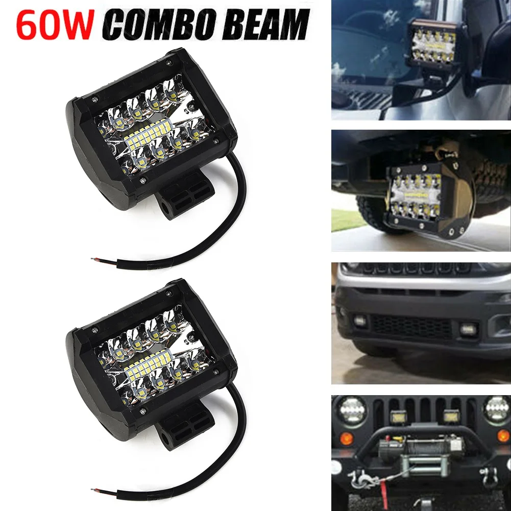 Светодиодная фара-балка 60W 12V: Комбинированный свет (точечныйрассеянный) для яркого рабочего освещения, внедорожных противотуманных фар, для внедорожников, квадроциклов, UTV, а также в качестве головного света. (art.: 3920dc153c39b) - 3920dc153c39b