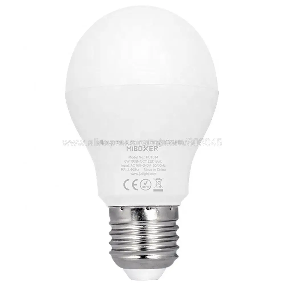 Фото Светодиодный прожектор MiLight E27 6 Вт RGB + CCT, FUT014 110 В 220 В, полноцветная смарт-лампа с дистанционным управлением, Wi-Fi, совместимый с 4 зонами №3