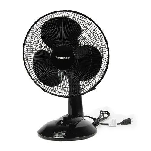 

12 inch 3 Speed Oscillating Table Fan in Black