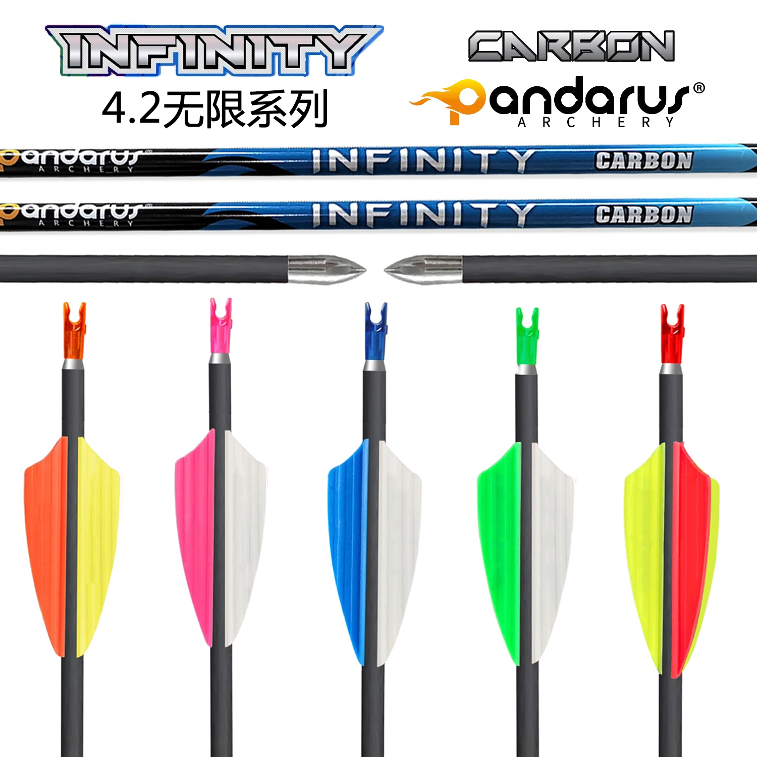 

ID4.2mm Pure Carbon Arrow Spine 400 500 600 700 800 900 1000 1100 1200 1300 1400 1500 Archery Compound Recuvre Bow Shooting .003