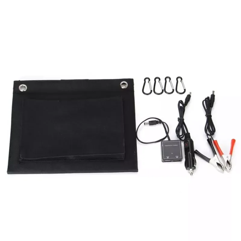 

12V Folding Solar Panel 45W Real Power Solar Plate Outdoor Portable Backup Power Charger 2 USB Output for Mobile Phone Car Cells