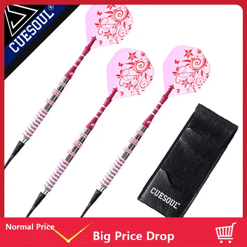 

Профессиональные Дартс cueshoul 17 г, мягкие розовые дартс, электронные мягкие наконечники, Дартс с валом из алюминиевого сплава