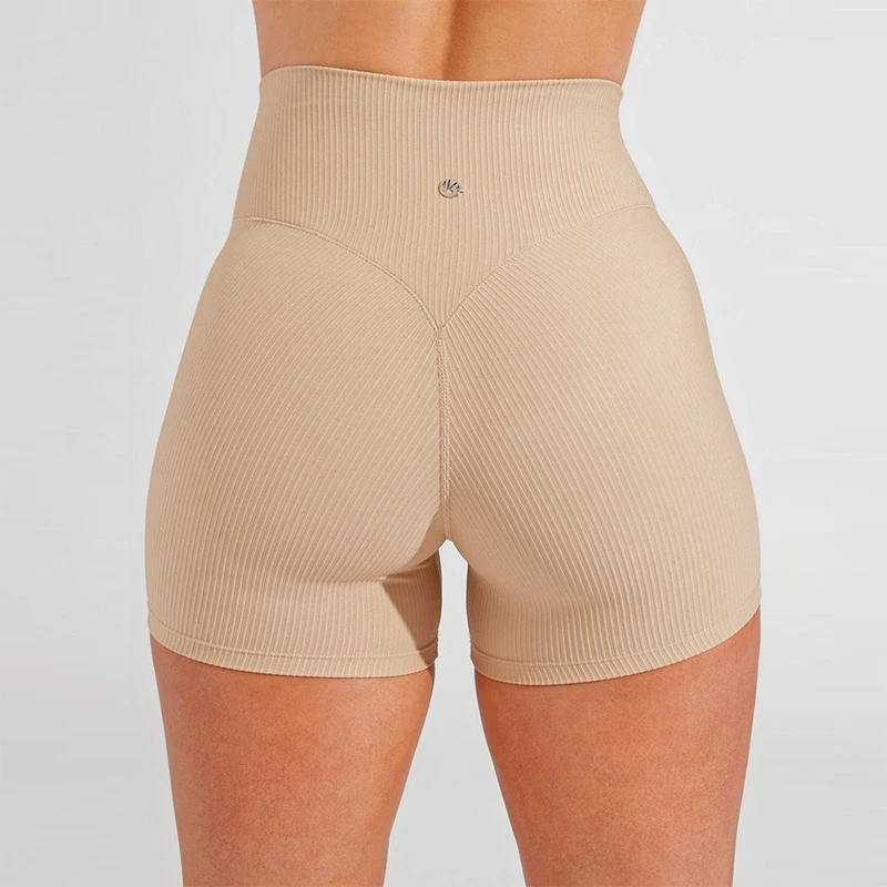 Buffbunny Ribbed Shorts Women Yoga Pants Fitness High Waist Sportwear Gym Hip Lift Wear Sports Pants Buff Bunny Sexy Gym Short