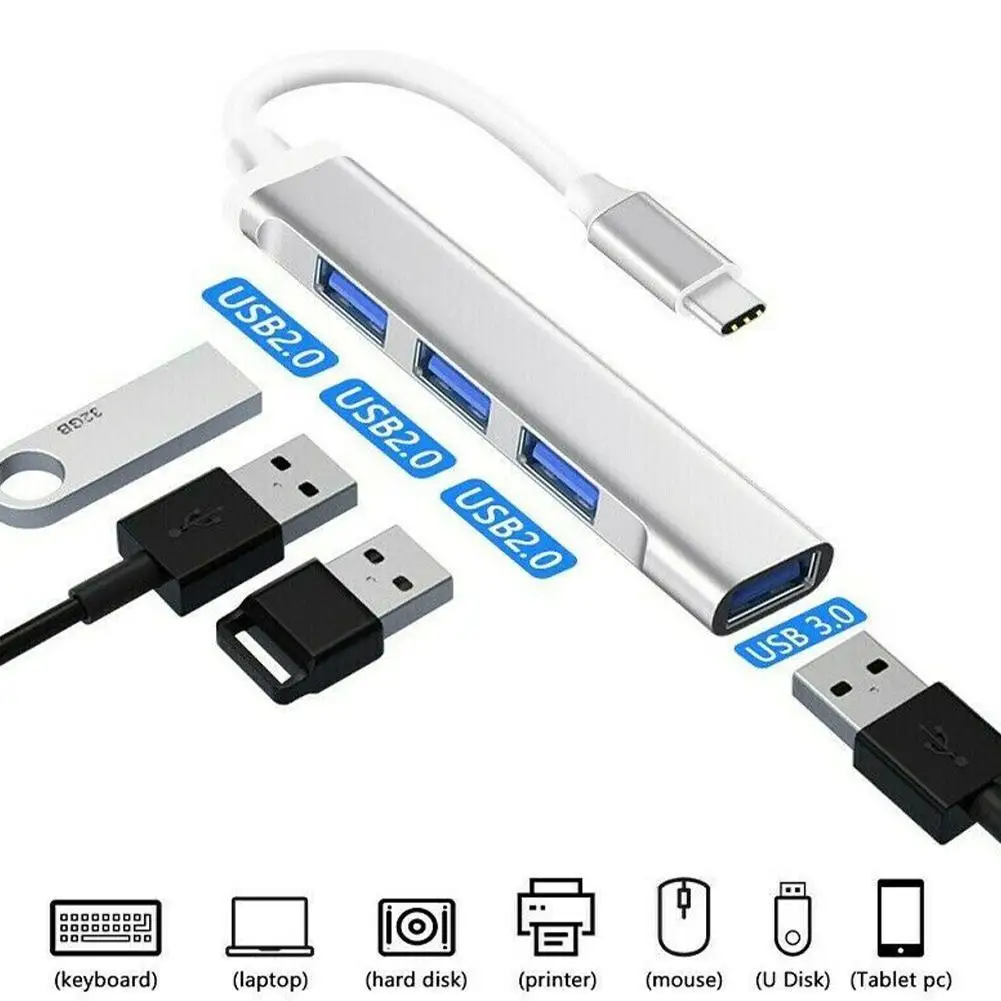 

Разветвитель USB/Type-C на 4 порта USB 3,0, Гбит/с, 5 Гбит/с