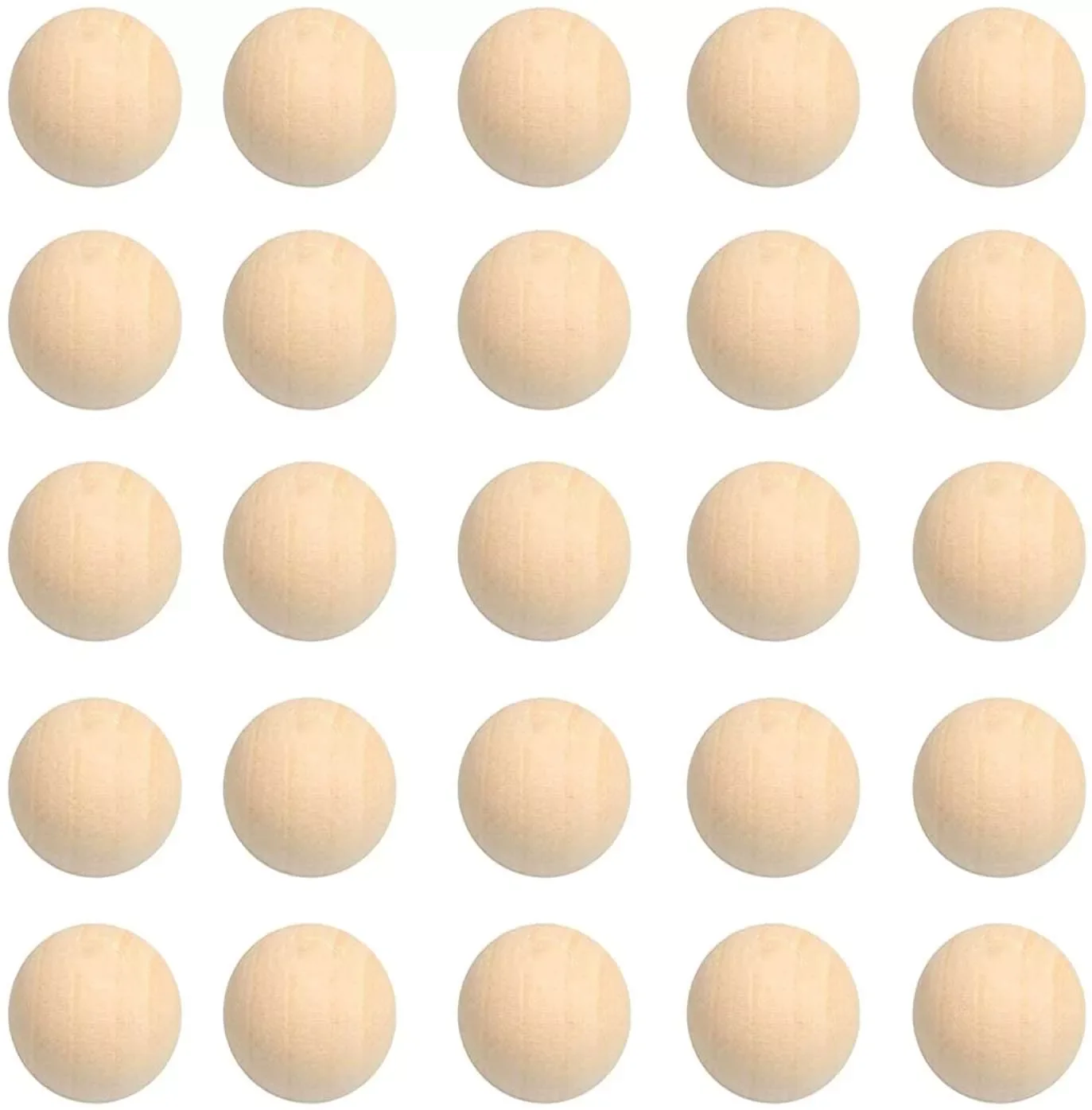 

15/20/25/30/35/40mm Hardwood Balls Natural Unfinished Round Wooden Ball for Balls Crafts and DIY Projects 1-20pcs