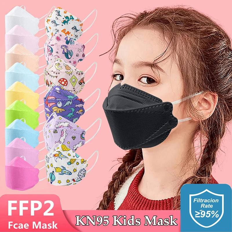 

KN95 Children Mask Multicolor mascarilla fpp2 homologada Black ffp2Mask Cartoon Printed n95mask Mascarillas Niños kn95 Mask Kids