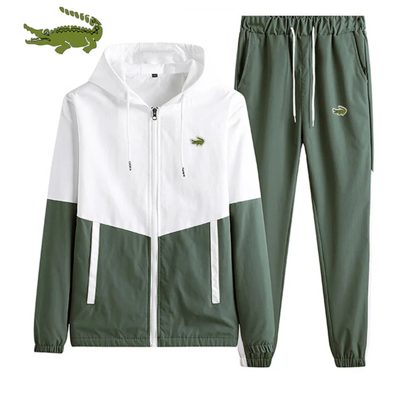 Cartelo Spring NewMen Tracksuit Casual Hoodies Sets Male Jackets + Pants Two Piece Sets Hip Hop Streetwear Sports Suit Patchwork