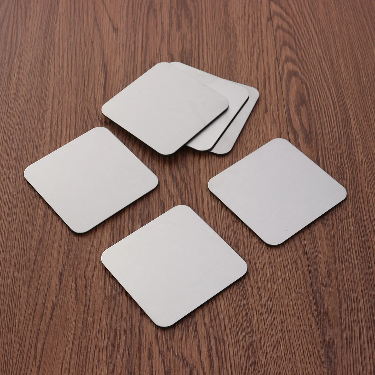 

Mats Table Placemats Cup Non Slipholder Stainless Steel Coasters Square Pads
