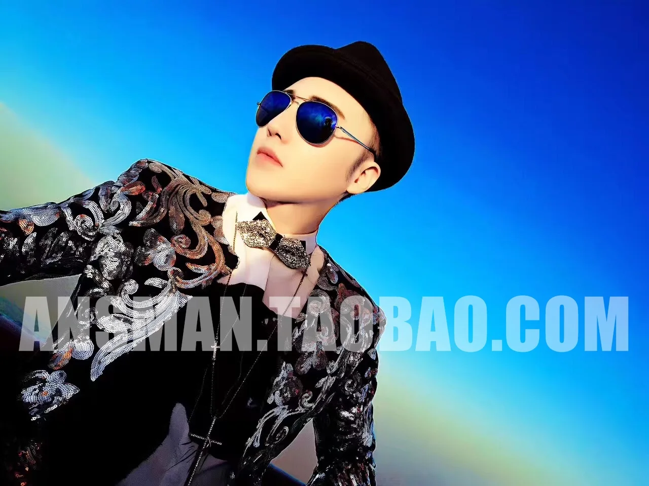 Длинная мужская одежда серебряного цвета с вышивкой Тотем мужской певец DJ ночной