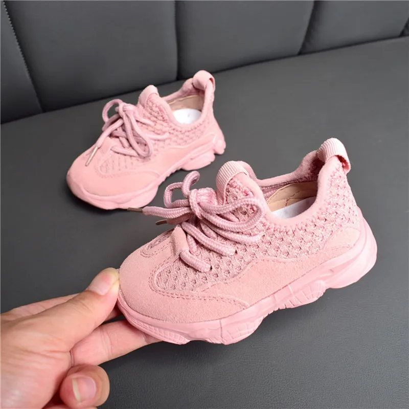 2022 New Spring/Autumn Children Shoes Unisex Toddler Boys Girls Sneaker Mesh Breathable Fashion Casual Kids Shoes 21-30