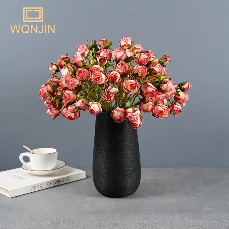 Искусственные розы WQNJIN 7 цветов Шелковый букет Рождество гостиная искусственные