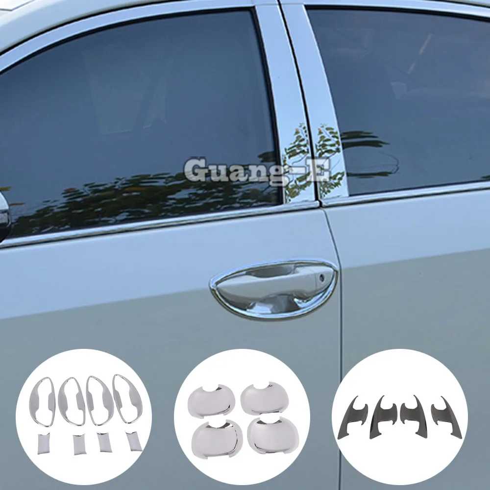 

For Toyota Corolla Altis 2014 2015 2016 2017-2019 Car Cover Trims ABS Chrome External Door Bowl Frame Panel Armrest Handrail