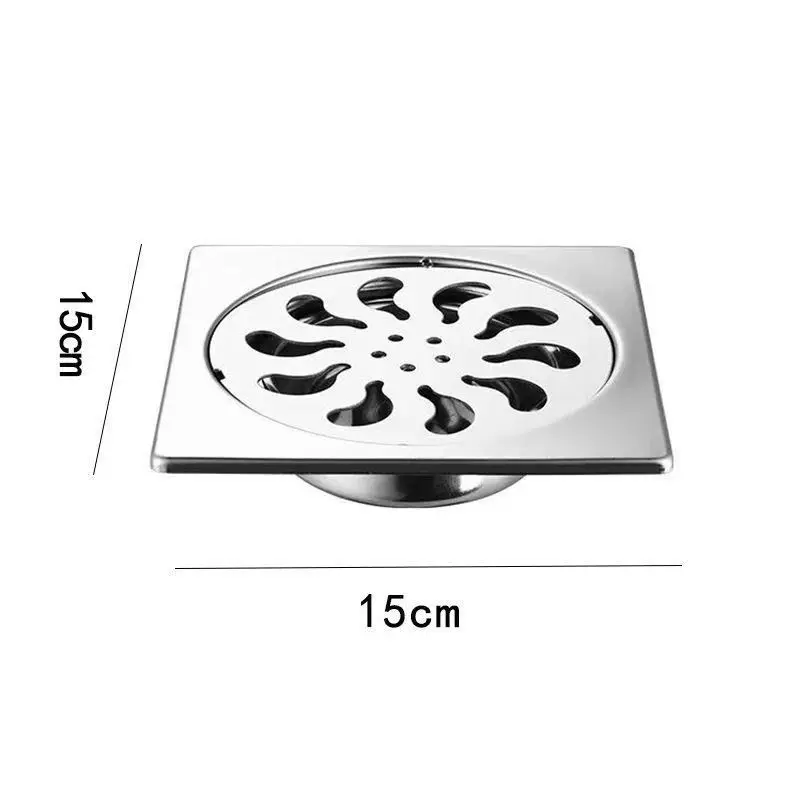 

5,5 дюйма, квадратный водосток для душа 15x15 см, специальный водосточной слив из нержавеющей стали, дезодорант для пола, гостиничного коттеджа