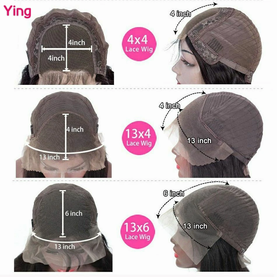 Вьющиеся волны Коричневые кофейные цвета Готовые Go 13x6 Прозрачные парики фронта