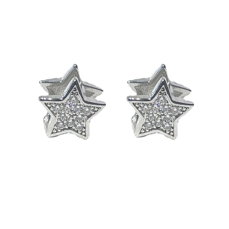 

Five-pointed Star Hoop Earrings Jewelry Shiny Stud Earrings Gift 264E