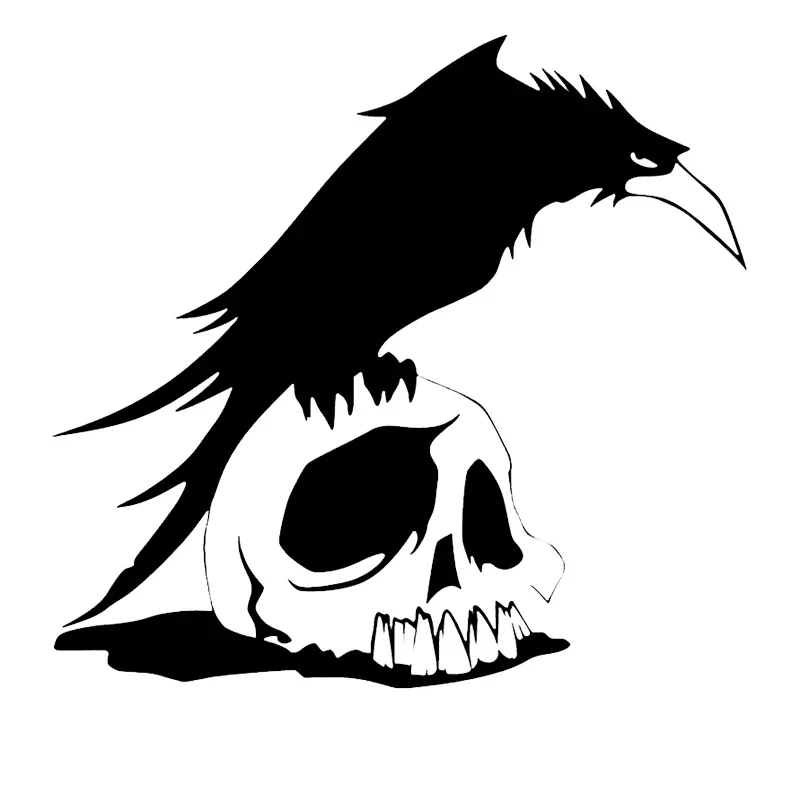 

Creative Crow Skull Pattern Car Sticker PVC Bumper Windshield Accessories Laptop Decoration High Quality Waterproof Auto Decal