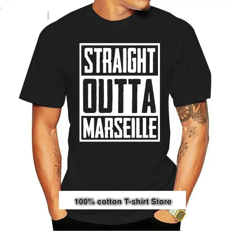 

Camiseta recta para hombre, camisa de punto, cuello Round Do, traje de verano, OUT marseille