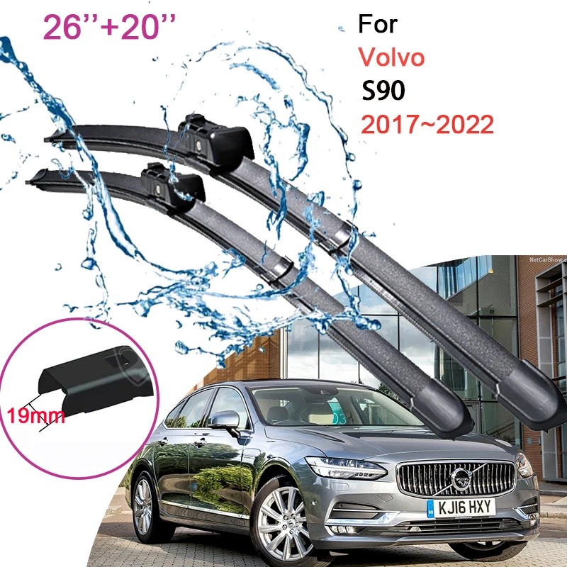 

Car Front Windshield Window Wiper Blades for Volvo S90 2017 2018 2019 2020 2021 2022 Frameless Rubber Snow Scraping Accessories