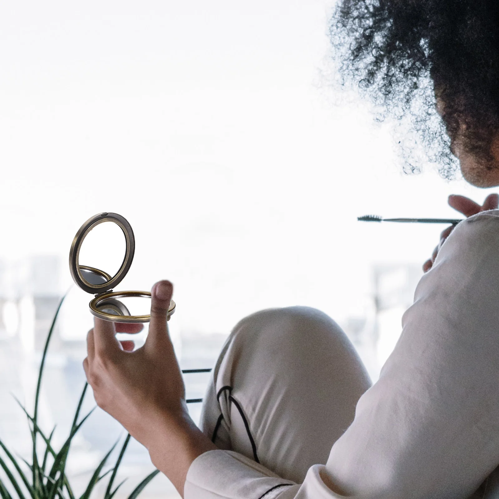 Кошелек с косметическим зеркалом мини-портмоне для путешествий портативная