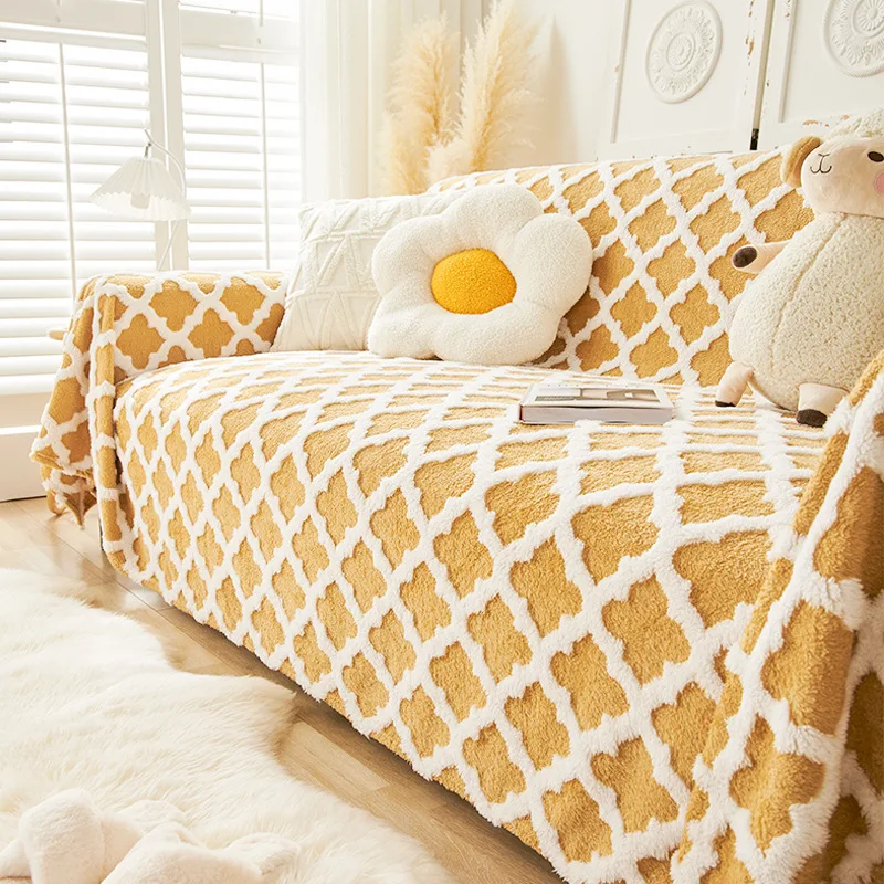 BESTPRO Plaid blankets for sofa bed Bohemian Sofa Blaneket Bed Decorative Boho Sofa Cover Throw Blanket Picnic with Tassel