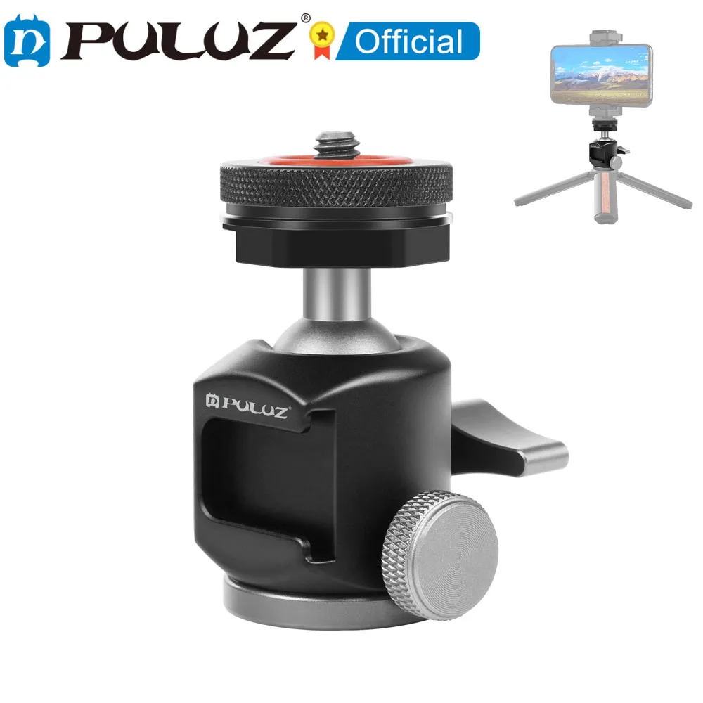 

PULUZ Dual Cold Shoes Aluminum Alloy Tripod Ball Adapter Camera Adapter