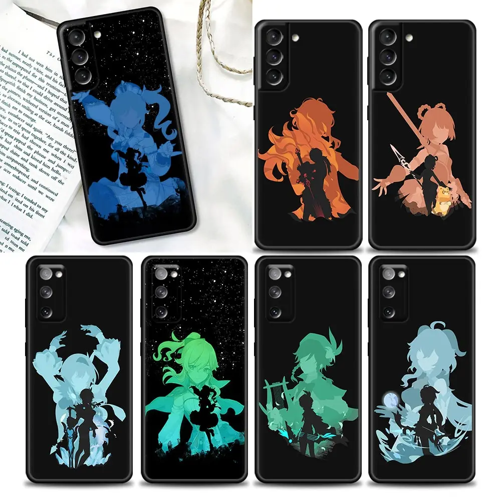 

Phone Case for Samsung S7 Edge 8 9 10 Case E Plus Lite 20 Plus Ultra S21 FE Soft Silicone Genshin Impact