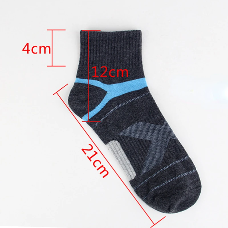 6 pairs Men Sports Socks Cotton Outdoor Middle Tube Basketball Socks Men Cycling Socks Sweat-absorbent Anti-friction Socks
