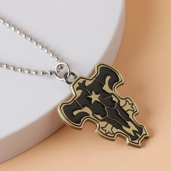 Black Clover collana pendente del Toro Nero e del Quadifoglio nero 1