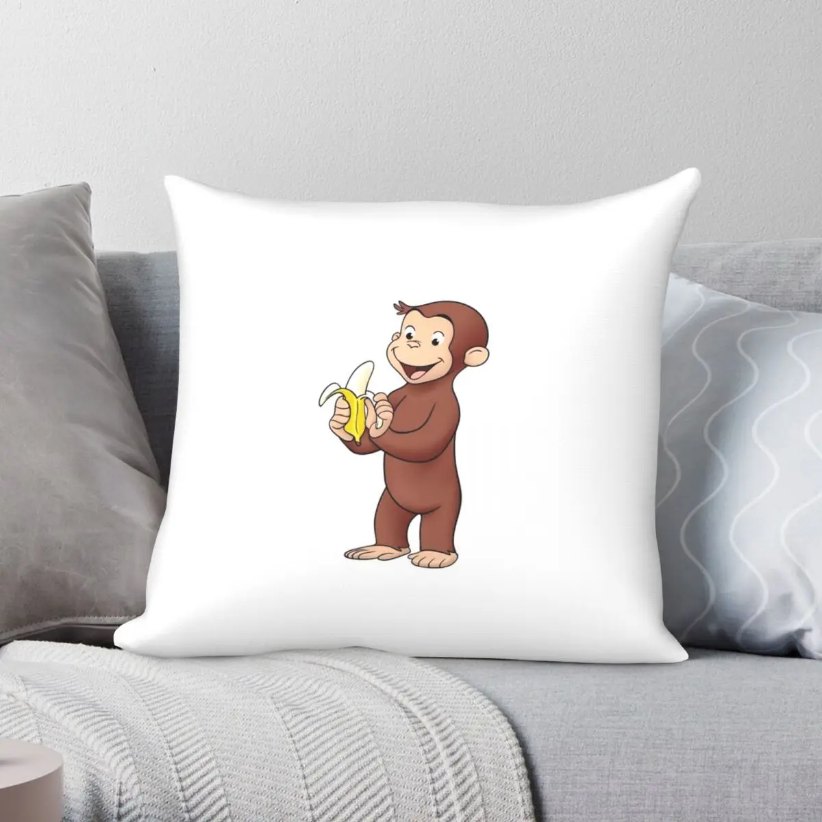 

Любовный Джордж, квадратная подушка, чехол, полиэстер, лен, бархат, принт, на молнии, декоративная подушка, чехол, оптовая продажа