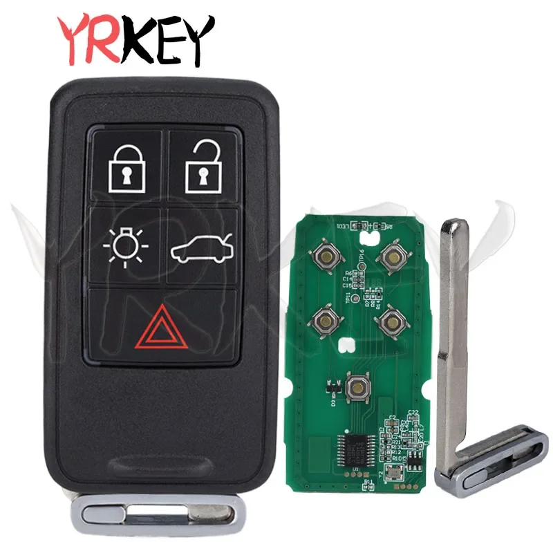 

Автомобильный брелок FCCID KR55WK49264 для Volvo V40 V60 S80 XC70 XC60 S60 S60L 433 МГц FSK ID46 чип 5 кнопок автомобильный смарт-ключ дистанционного управления