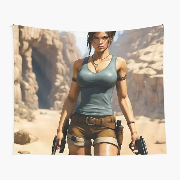 Лара Крофт гобеленное полотенце из каверны домашний декор подвесное одеяло