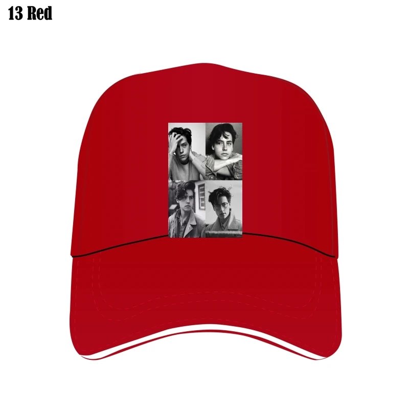 

Hkfz Cole Sprouse Custom Hat Cole Sprouse Collage B W Bill Hats Male Cotton Cap Classic Printed Fun Plus Sunscreen Outdoor