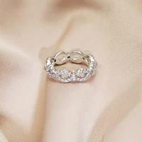 essff crystals zircon goldsilver color party rings for women trend eternity couple rings for men luxury accessories moms gifts