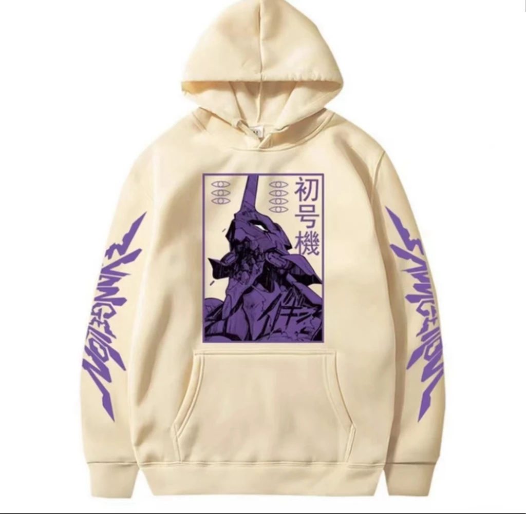 

Japanese Anime Men's Hoodie Winter Harajuku Kawaii Cartoon Print Oversized Sweatshirt Couple Fashion Gothic Pullover Sweatshirt