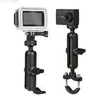 360 rotating motorcycle bike camera holder handlebar mirror mount bracket for gopro hero876543 action cameras accessories