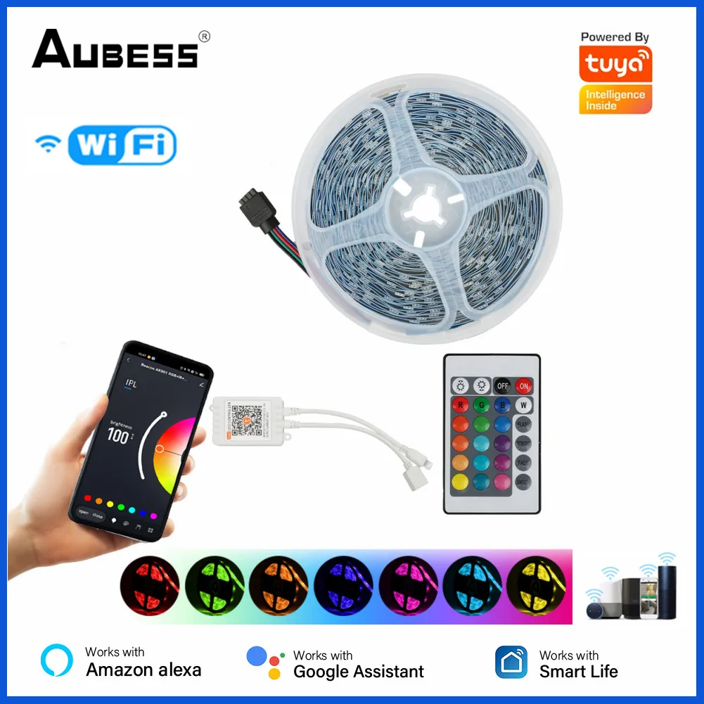 

Умный RGB-пульт управления Aubess Tuya, Wi-Fi, 5 м, 10 м, 20 м