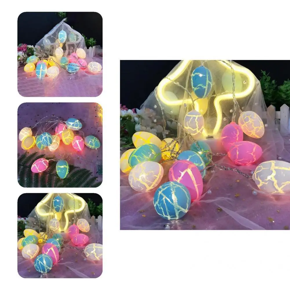 

Creative Light String Reusable Safe Fairy Light Easter Crack Eggs LED Flashing Light String for Indoor String Light