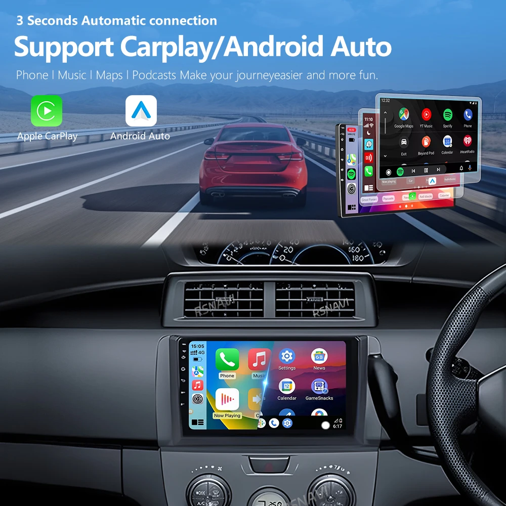 Фото Android 15 Carplay Auto 2K экран автомобильный радиоприемник мультимедийный плеер для Toyota BB 2 2005-2016 авторадио GPS стерео 2Din головное устройство 4G №2