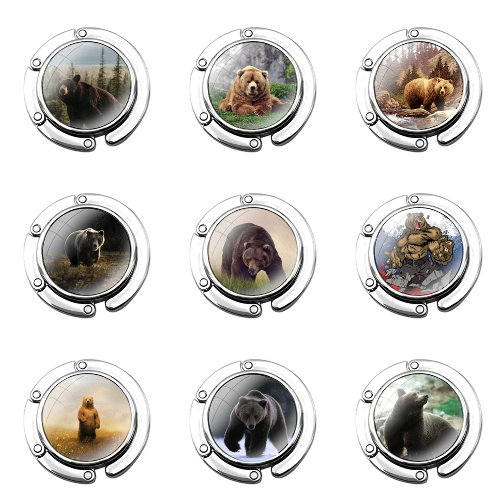 Bear Россия художественный складной крючок для женского стола сумка хранения