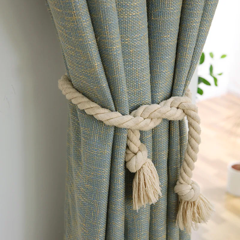 

Blackout Modern Simple Cotton Linen Nordic Solid Elegant Luxurious Atmosphere Comfortable Curtains for Livingroom Dining Bedroom