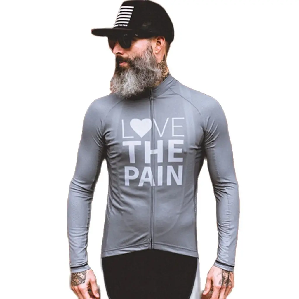 Весенний велосипедный трикотаж с длинными рукавами Love The Pain Aero Race Bike Одежда Pro Bicycle