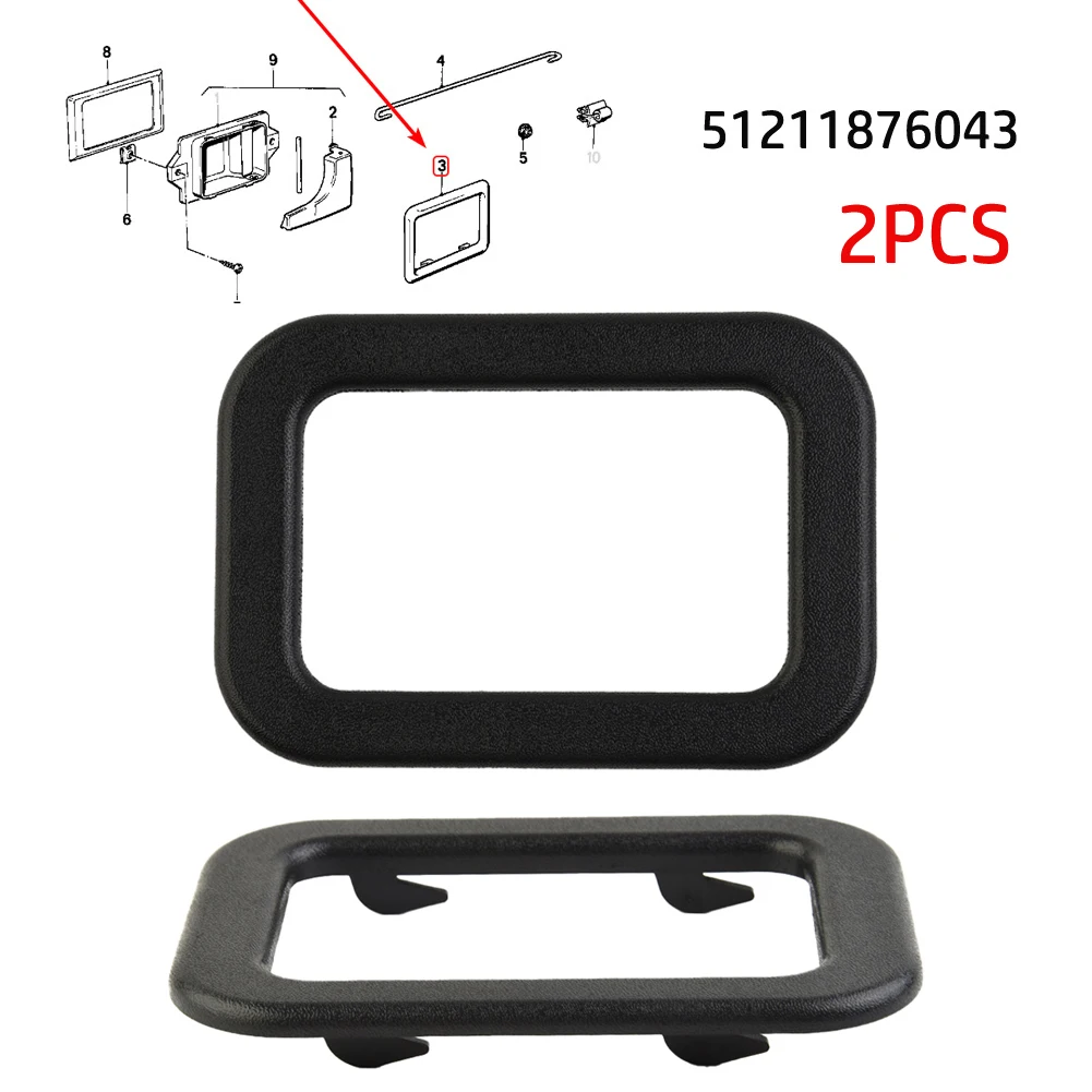 

2pcs Car Interior Door Handle Cover Trim Bezel 51211876043 For BMW E30 E28 E24 E23 318i 325e 325i 325is 524TD 528E 533i