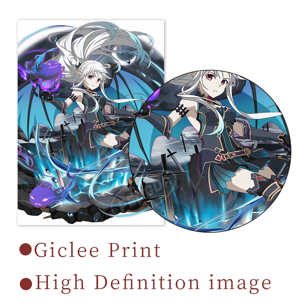 Меч искусство онлайн модульные картины Аниме Холст Картина Yuuki Asuna настенный