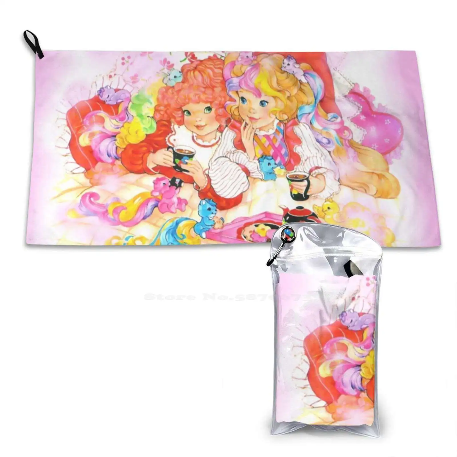 Мягкое и удобное быстросохнущее полотенце в стиле ретро, 80 игрушек